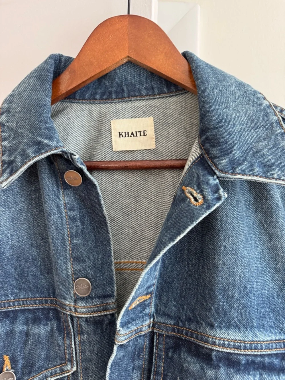 KHAITE Jean Jacket Oversized blue denim, size Medium - Picture 4 of 9